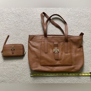 TORY BURCH GENUINE LEATHER BAG AND WALLET